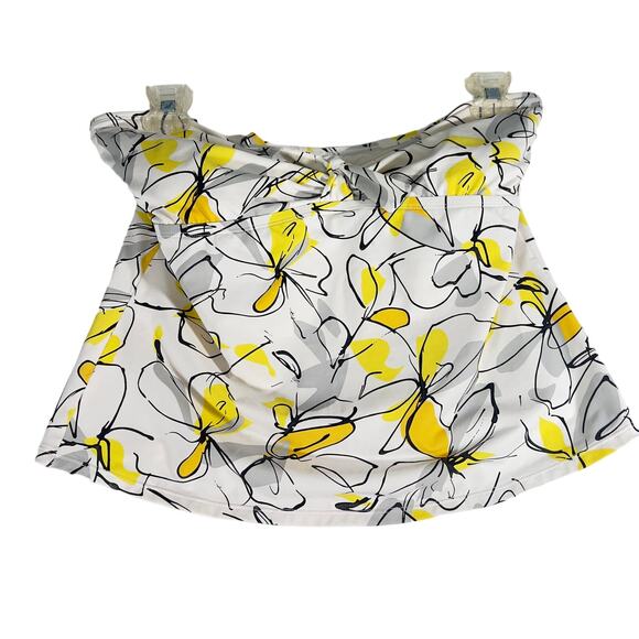 Jantzen Halter Swim Top Woman's 16 Japanese Floral Padded Bra Spandex Stretch - Picture 1 of 16